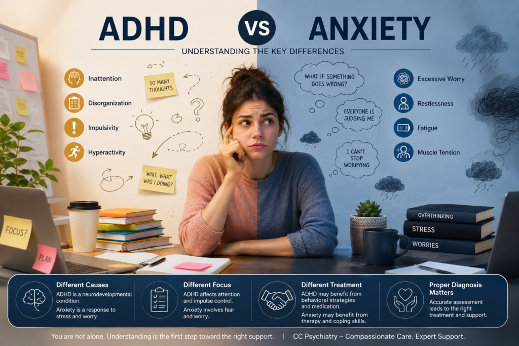ADHD vs Anxiety: Understanding the Key Differences