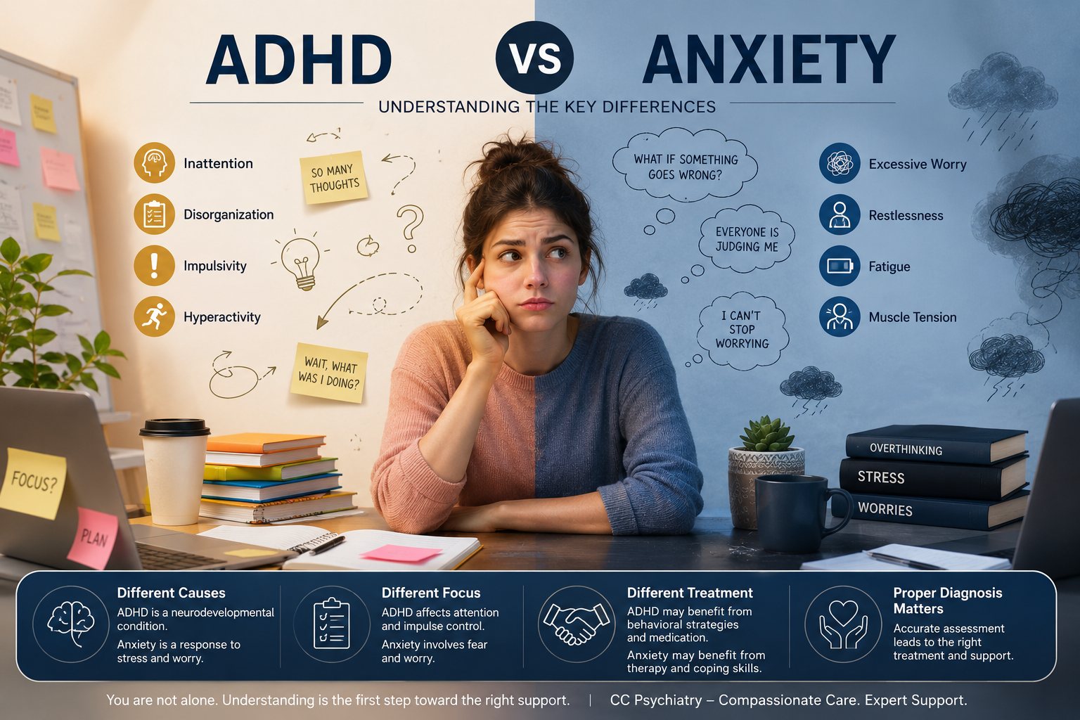 ADHD vs Anxiety: Understanding the Key Differences
